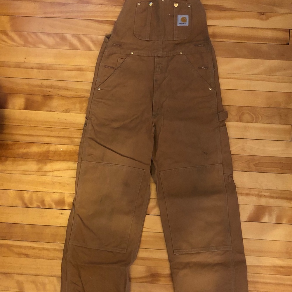 Worn in double knee Carhartt overalls